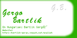 gergo bartlik business card